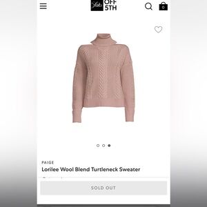 NEW WITH TAGS PAIGE LORILEE SWEATER WILD ROSE SIZE MEDIUM